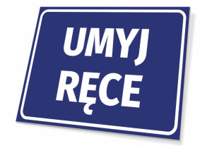 Tabliczka BHP Umyj ręce