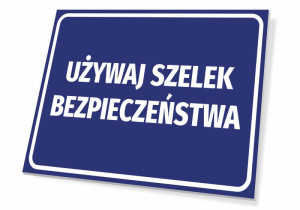 Tabliczka BHP Używaj szelek bezpieczeństwa