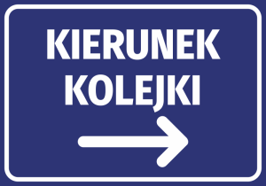 Naklejka BHP Kierunek kolejki N425