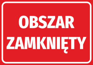 Naklejka Obszar zamknięty