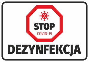 Naklejka BHP Stop dezynfekcja N427