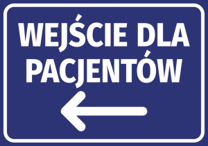 Naklejka Wejście dla pacjentów N420