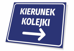 Tabliczka Kierunek kolejki T425