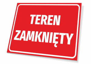 Tabliczka Teren zamknięty