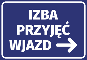 Naklejka Izba przyjęć wjazd N464