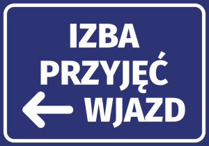 Naklejka Izba przyjęć wjazd N465