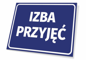 Naklejka Izba przyjęć