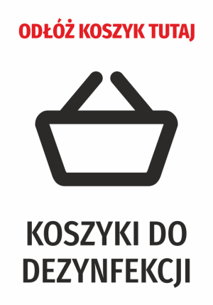 Naklejka Odłóż koszyk tutaj