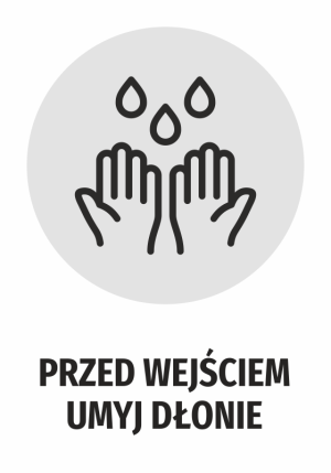 Naklejka Przed wejściem umyj dłonie N483