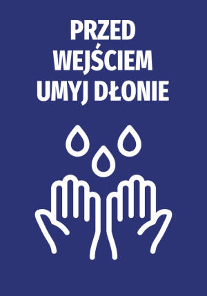 Naklejka Przed wejściem umyj dłonie N490