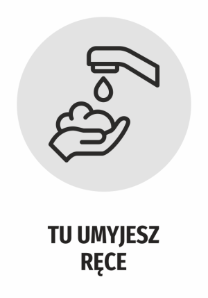 Naklejka Tu umyjesz ręce N482