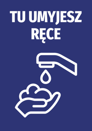 Naklejka Tu umyjesz ręce N489