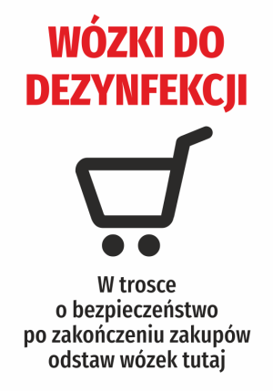 Naklejka Wózki do dezynfekcji
