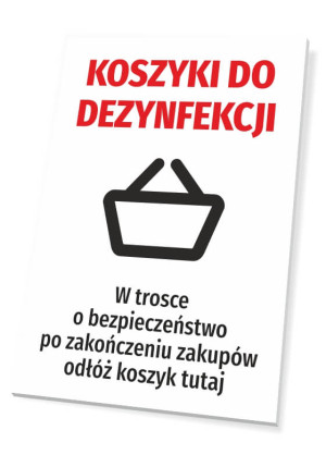 Tabliczka BHP Koszyki do dezynfekcji