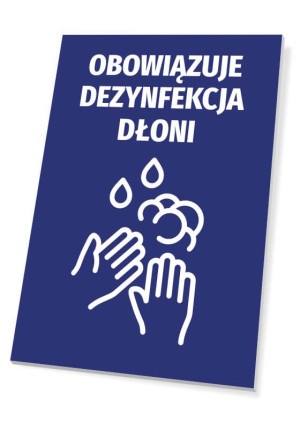 Tabliczka Obowiązuje dezynfekcja dłoni T488