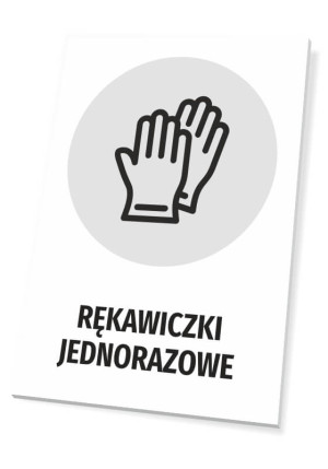 Tabliczka BHP Rękawiczki jednorazowe