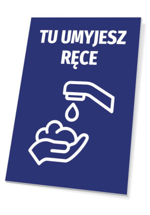 Tabliczka Tu umyjesz ręce T489
