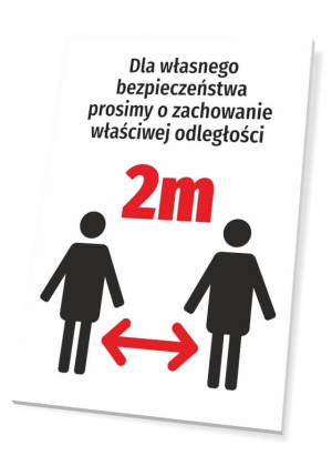 Tabliczka T478 Zachowaj odstęp 2m