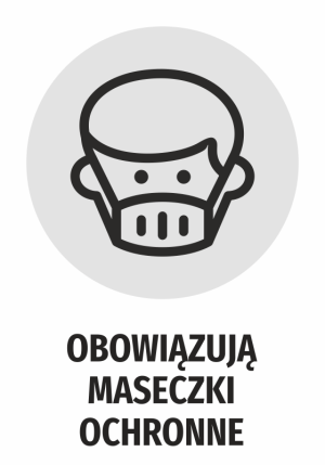 Naklejka BHP Obowiązują maseczki ochronne