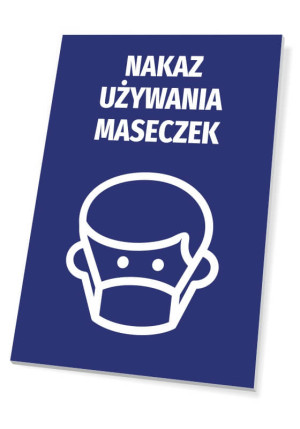 Tabliczka BHP Nakaz używania maseczek