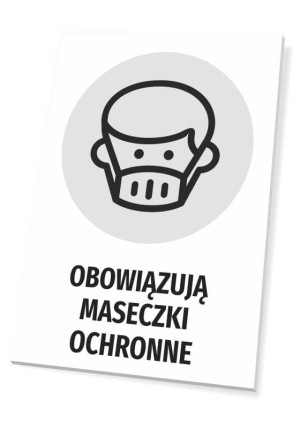 Tabliczka Obowiązują maseczki ochronne