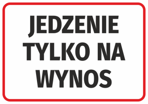 Naklejka Jedzenie tylko na wynos