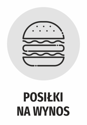 Naklejka Posiłki na wynos