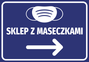 Naklejka BHP Sklep z maseczkami N506
