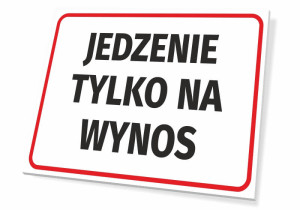 Tabliczka Jedzenie tylko na wynos