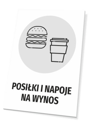 Tabliczka Posiłki i napoje na wynos