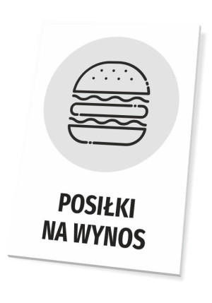 Tabliczka Posiłki na wynos