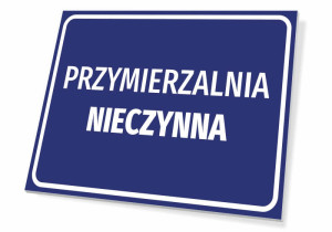 Tabliczka Przymierzalnia nieczynna