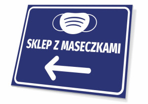 Tabliczka Sklep z maseczkami T505