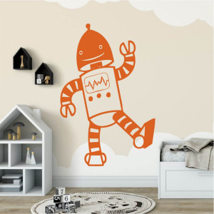 Szablon na ścianę Robocik 2528