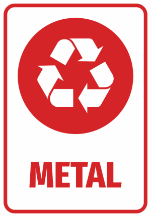 Naklejka na kosz Metal