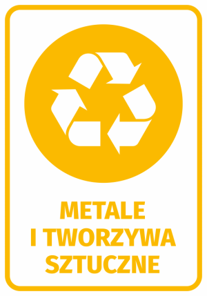 Naklejka na kosz Metale i tworzywa sztuczne