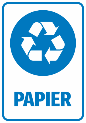 Naklejka na kosz Papier