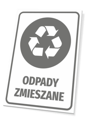 Tabliczka na kosz Odpady zmieszane