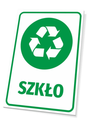 Tabliczka na kosz do segregacji - Szkło