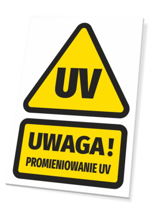 Tabliczka Uwaga Promieniowanie UV