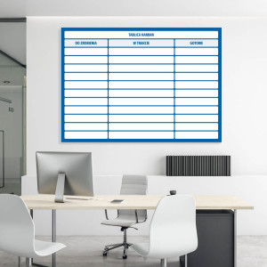 Kanban tablica suchościeralna Lean 115