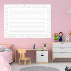 Tablica edukacyjna pięciolinia suchościeralna EDU 044