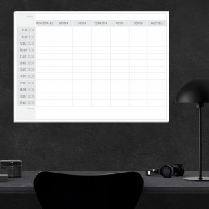 Plan tygodnia tablica suchościeralna 296 wersja polska
