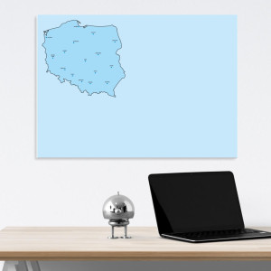 Magnetyczna tablica suchościeralna mapa Polski 241