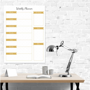 Tablica magnetyczna suchościeralna Weekly planner 407