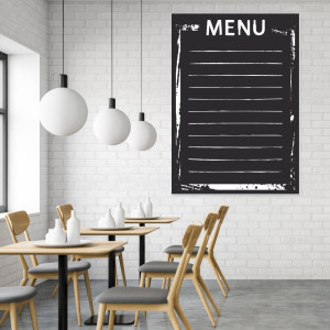 Tablica kredowa z nadrukiem menu 001