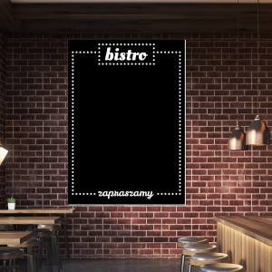 Tablica kredowa z nadrukiem bistro zapraszamy 069