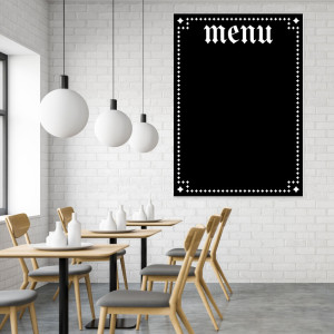 Tablica kredowa z nadrukiem menu 019