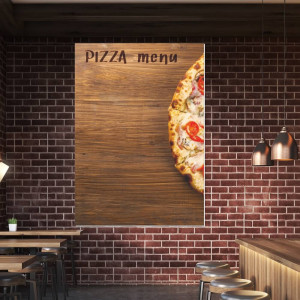 Tablica kredowa z nadrukiem pizza menu 029