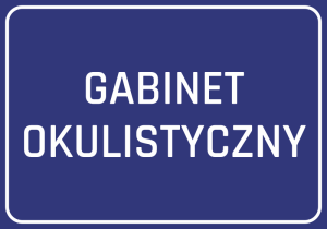 Naklejka Gabinet okulistyczny